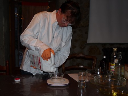 Pesage de la soude